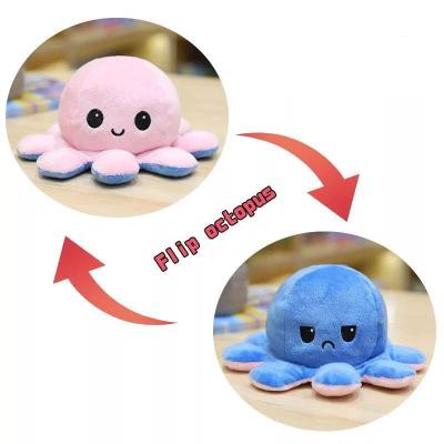 China 2021 double-sided Amazon sale simulation doll decoration and game and gift Tik tok plush doll double-sided toys plush jerk octopus dolls for sale