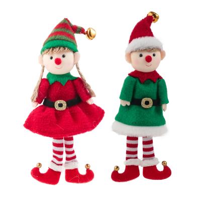 China New Creative Eco-friendly Christmas Decorating Gifts Cute Soft Plush Elves Boy and Girl Doll Christmas Elf Decorations for sale