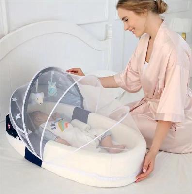 China PORTABLE High Quality Newborn Super Soft Cotton Crib Couch Baby Crib Sunshade 100% Newborn Care Best For Baby for sale