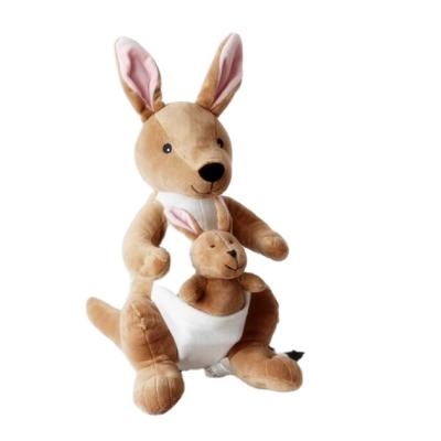 China Cute Cheap Custom Plush Toy Fashion Soft Stuffed Plush Baby White Brown Kangaroo for sale