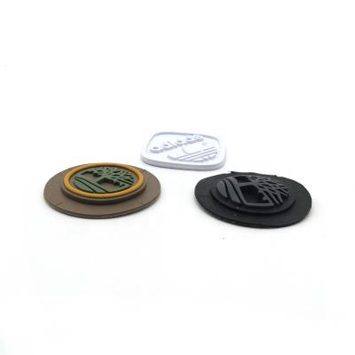 China OEM Design 3D Flexible Logo Rubber Patches PVC Rubber Patch Sew-on Jacket Jeans for sale