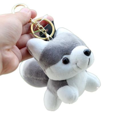 China Key Chain Plush Toy Dog Keyring Stuffed Animals Puppy Plush Kids Backpack Pendant for sale