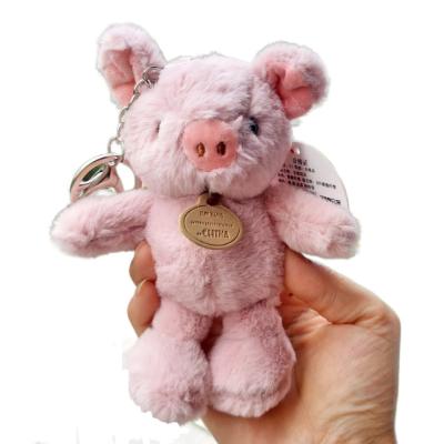 China Cute Key Ring Plush Keychain Kawaii Pig Car Girls Toy Key Ring Gifts For Stuffed Pig Plush Toy for sale