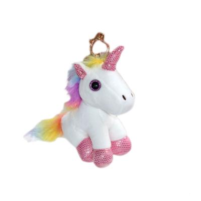 China Custom Plush Toy Maker Rainbow Unicorn Plush Toy Key Chain Key Chain Keychain for sale