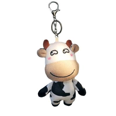 China Plush Maker Promotional Plush Cow Plush Cattle Key Chain Key Ring for sale