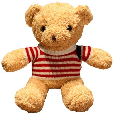 China Gift or Promotion Plush Toys Small Size Teddy Bear Doll Gift for Kids Sweater Bear Plush Toy for sale