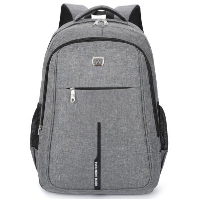 China Large Capacity Men's College Business Polyester Waterproof Daily Gray Black Waterproof Bags Travel Backpack for sale