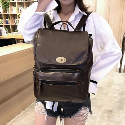 China Custom Made Fashion Business Waterproof Unisex Waterproof Men's Faux Leather Travel Backpack With Laptop Compartment for sale