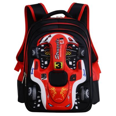 China New Design 3D Car Printing Large Capacity Student Boys Backpack Child School Bags Anti-theft Waterproof Children for sale