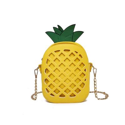 China Women Shoulder Bag Cute Fruit PU Handbag Purse Pineapple Shaper Leather Women Shoulder Messenger Bag Chain Girl Ladies Purses Handbags Cross - Le body for sale