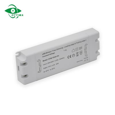 China Driver Power Supply 12V 24V 50W ETL Class 2 Dimmable Triac Led Driver For Dimming Led Lighting OTM-TD50-PL12 for sale