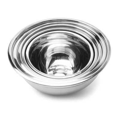 China Kitchen Stainless Steel Fruit Egg Cream Bowl Food Storage Accessories Salad Mixing Bowl Viable Vegetable Cooking Set for sale