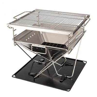 China Lightweight Single Grill Folding Portable Stainless Steel Portable Barbecue Grills for sale