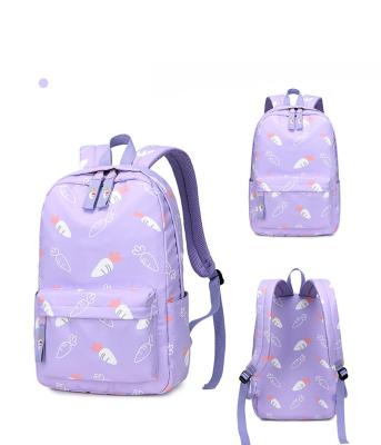 China With USB Korean Version of Senator Carrot Design Backpack Female Casual Satchel Printing Polyester Embroidered Waterproof Backpack for sale