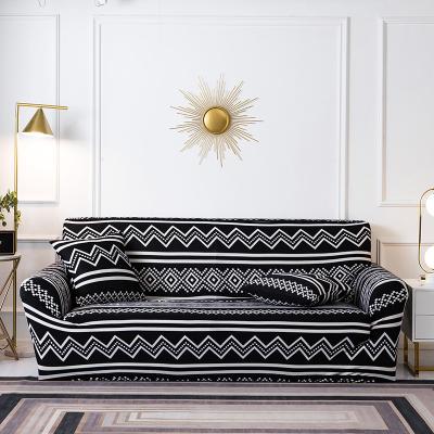 China Modern Geometric Pattern Super Soft Sectional Couch Cover 3 Seater Sofa Cover Stretch Print Elastic Sheet for sale