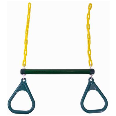 China Kids Outdoor Indoor Play Swing Recreation Ring Playground Accessories Kids Toy Swivel Gym Ring Attachment Wooden Gym Ring Swing for sale