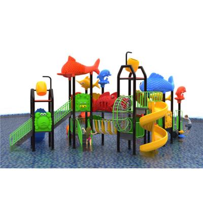 China 3-15 years old playground water park big water slide equipments kindergarten used outdoor plastic kids toy for sale for sale