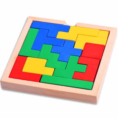 China Building Toy Wooden Montessori 3D Educational 13 Pieces Puzzle Toys Intelligence Toy For Daycare for sale