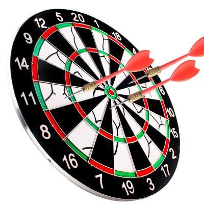 China Professional Wholesale Sisal Hair Dart Board With Stainless Steel Darts 12/15/17/18 Inch for sale