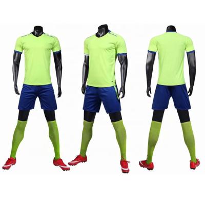 China Shirts & Tops Wholesale Adult Plus Size Football Uniforms Fluorescent Green Soccer Jersey Large for sale