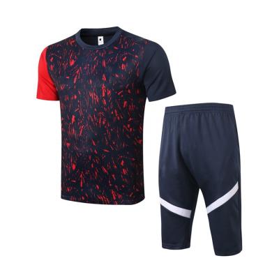 China Wholesale High Quality Mens Sport Shirt Sets With Collar Plain Football Uniforms Set for sale