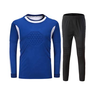 China Shirts & Main Wholesale 2021 New Design Blue Adult Soccer Goalkeeper Singlet With Pants for sale