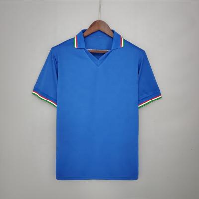 China Shirts & Main 2021 2022 new season men's retro plain royal blue cheap football shirt for sale