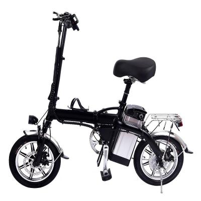 China Aluminum Alloy 14 Inch Lithium Electric Folding Electric Bicycles for sale