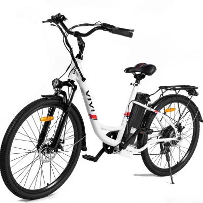 China 26 Inch City Bike Women's Aluminum Alloy Bike Electric Bike E-Bike 350w 42v 8Ah for sale