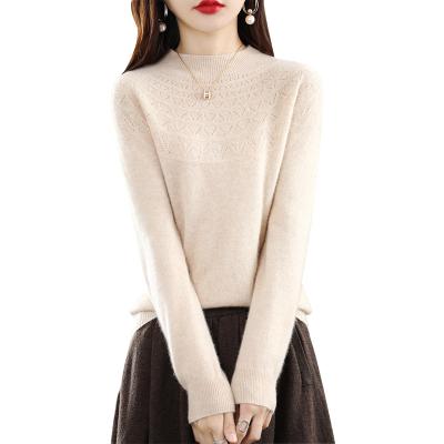 China fashion Autumn Winter Ladies Knit Cardigan Anti-wrinkle thickening Jumper Sweater Women 100%Merino wool cardigan sweater for sale