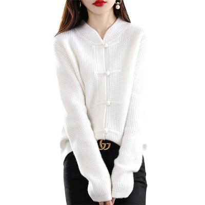 China Anti-wrinkle texture super soft crewneck slim fit long sleeves minimalist design thicken 100% pure wool sweater on womenHot sale for sale