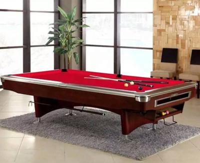 China Leather& American Style Iron 9 ft Pool Table 9ft Slate Pool Billiard Table for sale