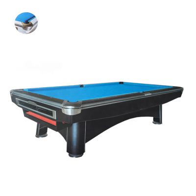 China 2021 High Quality Black White Slate Wood Pocket Ball Drop Or Solid Return 9ft 9 Feet Billiard Table for sale