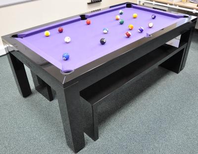 China Leather& Iron Billiard Customizable Multifunctional Pool Table With Dining Top for sale