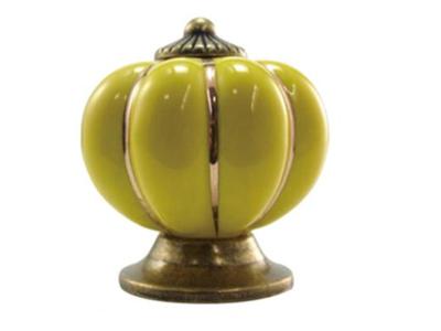 China 39mm Pumkin Cabinet Knobs Zinc Dresser Handles With Antique Bronze Finish for sale