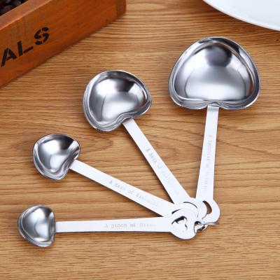 China 1.25ml 2.5ml 5ml 15ml 4pcs Viable Durable Stainless Steel Heart Doser for sale