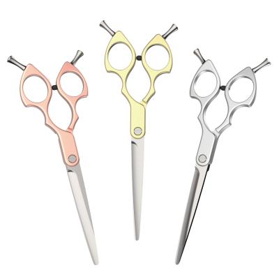 China Beautiful Convex Triangle Handle Shape Hair Salon Special Scissors for sale