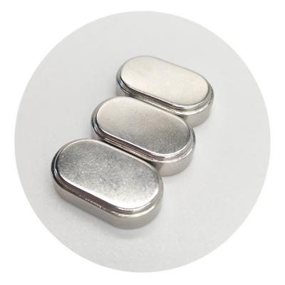 China Industrial Magnet Strong Flat Magnets Customized Semicircular Small Magnet Two Layers To Form Round Top Hat Track Button Neodymium Magnet Price N52 for sale