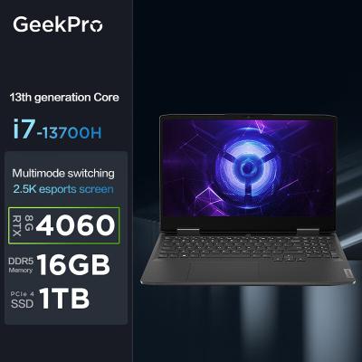 China Laptop 13th Gen Intel Core I7-13700H/RTX 4060 8GB Bluetooth Gaming Laptop Lenovo GeekPro G5000 15.6 Inch Notebook PC 2023 New for sale