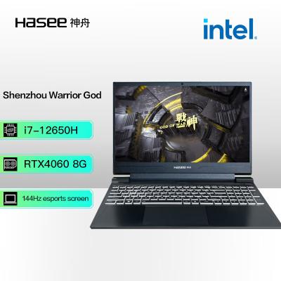 China Intel Core I7-12650H RTX4060 8GB 144Hz Notebook PC 2023 Bluetooth Hasee God of War Gaming Laptop Computer for sale