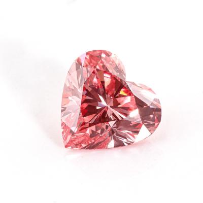 China Wholesale rose stone synthetic red moissanite allotype diamond moissanite diamond cut jewelry production heart stone loose moissanite for sale