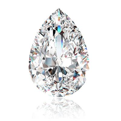 China Fire 1.5 Ct 2Ct Pure White Form Loose Moissanite Diamond Vvs Loose Moissanite Diamond DE Color Pear Color Or Jewelery for sale