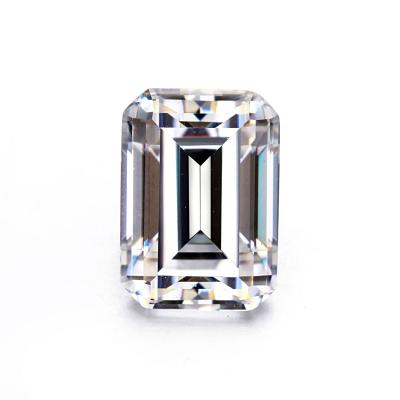 China Wholesale Def Vvs white colorless excellent 5x7mm Emerald Cut Moissanite Loose Gemstone from jewelry production for sale