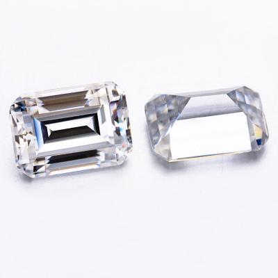 China Jewelry Production Loose Gemstone 7x5mm 1.2 Carat White Emerald Cut D VVS Moissanite Maker for sale