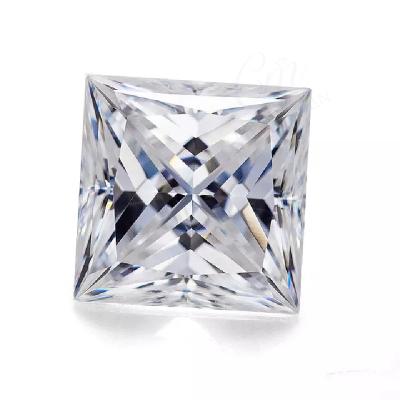 China Moissantie wholesale GRA princess cut moissanite ring diamond earing stones pass diamond tester VVS DE color place moissanite for sale