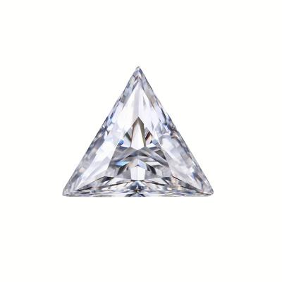 China Color Play or Wholesale VVS Moissanite 1ct White DE Color Fire Triangle faceted cut loose gemstone moissanite for sale