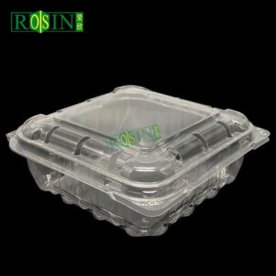 China 125G Thick Plastic Fruit Packaging Raspberry Blueberry Plastic Containers With Hole for sale