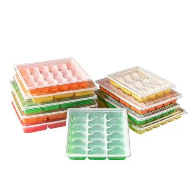 China Supermarket Disposable Dumpling Tray Takeaway Pressure Resistance With Lid for sale