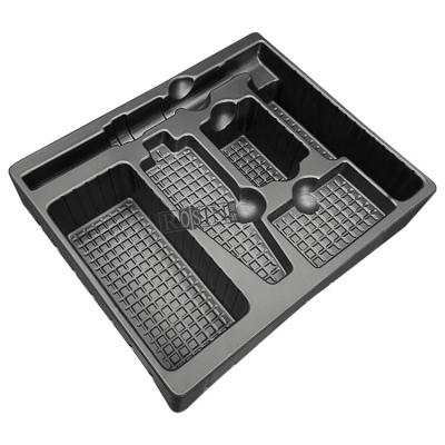 China Op maat gemaakte zwarte Pp ESD Plastic Trays Electronic ESD PCB Tray Anti Static Te koop