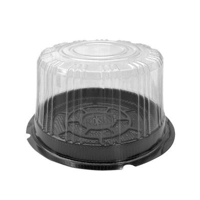 China Custom 8 inch cake container transparante PET ronde voor verjaardag en feest Te koop